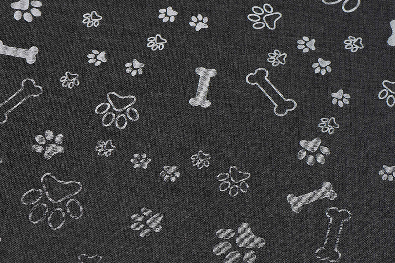 PU 코팅 된 600d 68T 양이온은 은색 인쇄